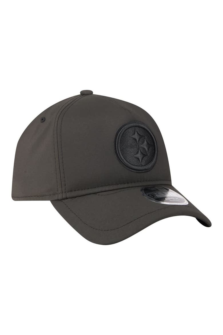 Men's New Era  Black Pittsburgh Steelers Apex 9FORTY Adjustable Hat, Alternate, color, Black