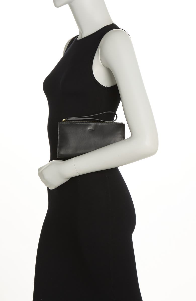 Shinola Leather Wallet with Wristlet Strap, Alternate, color,