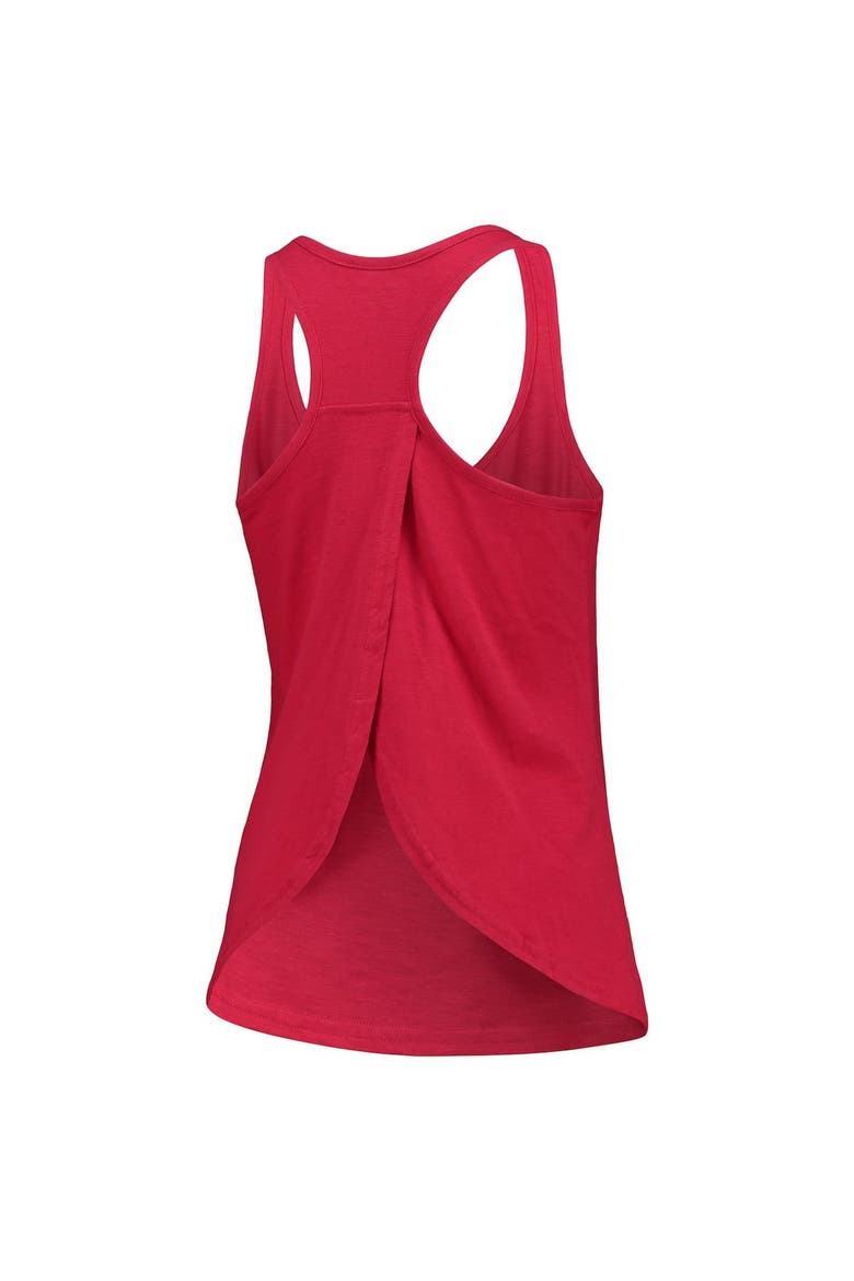 Women's Red Lehigh Valley IronPigs Charm Scoop Neck Racerback Tank Top, Alternate, color, Red