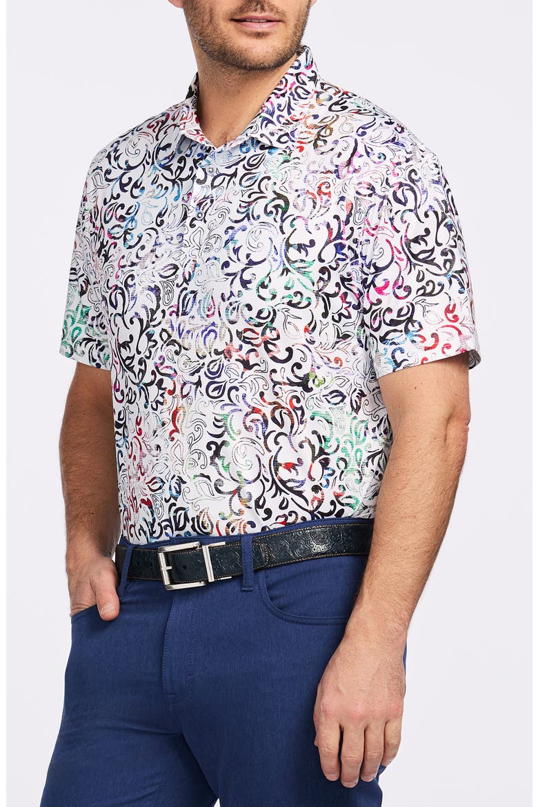 Craig Knit Polo, Alternate, color, WHITE