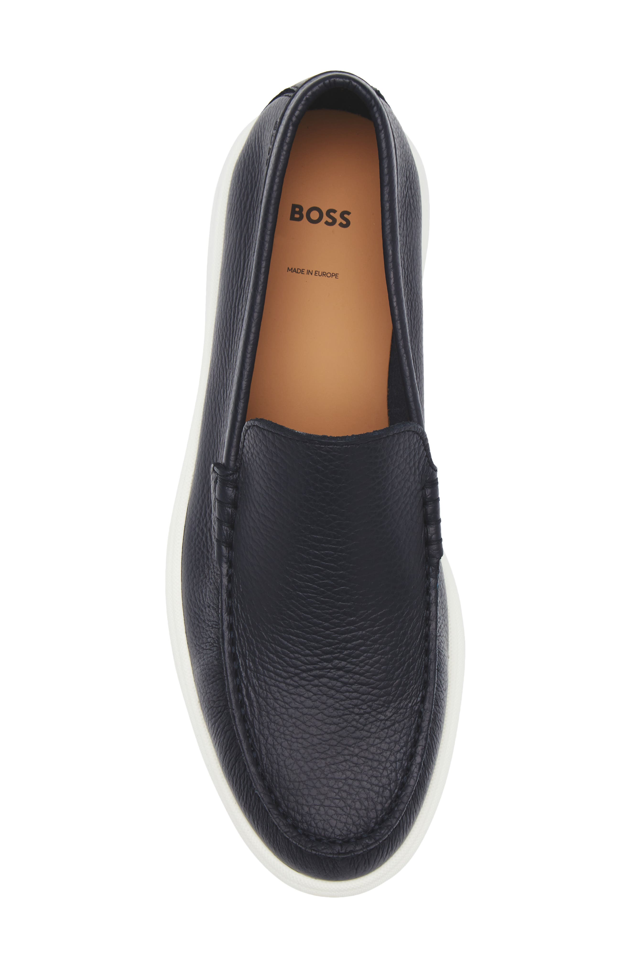 BOSS Sienne Moc Toe Slip-On Sneaker, Alternate, color, Dark Blue