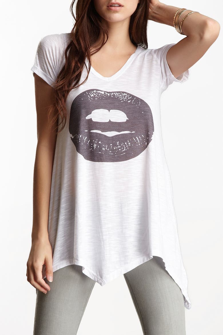 Graphic Tunic T-Shirt, Main, color, WHITE