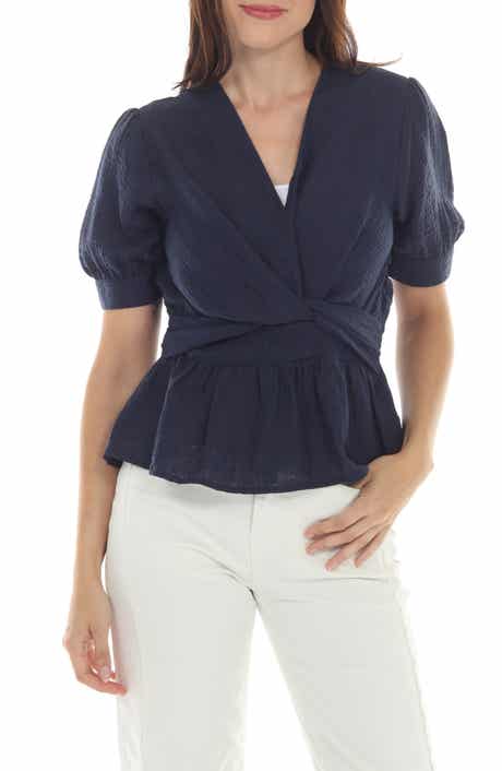 Twist Front Peplum Top