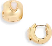 Ettika Glowing Gem Huggie Hoop Earrings