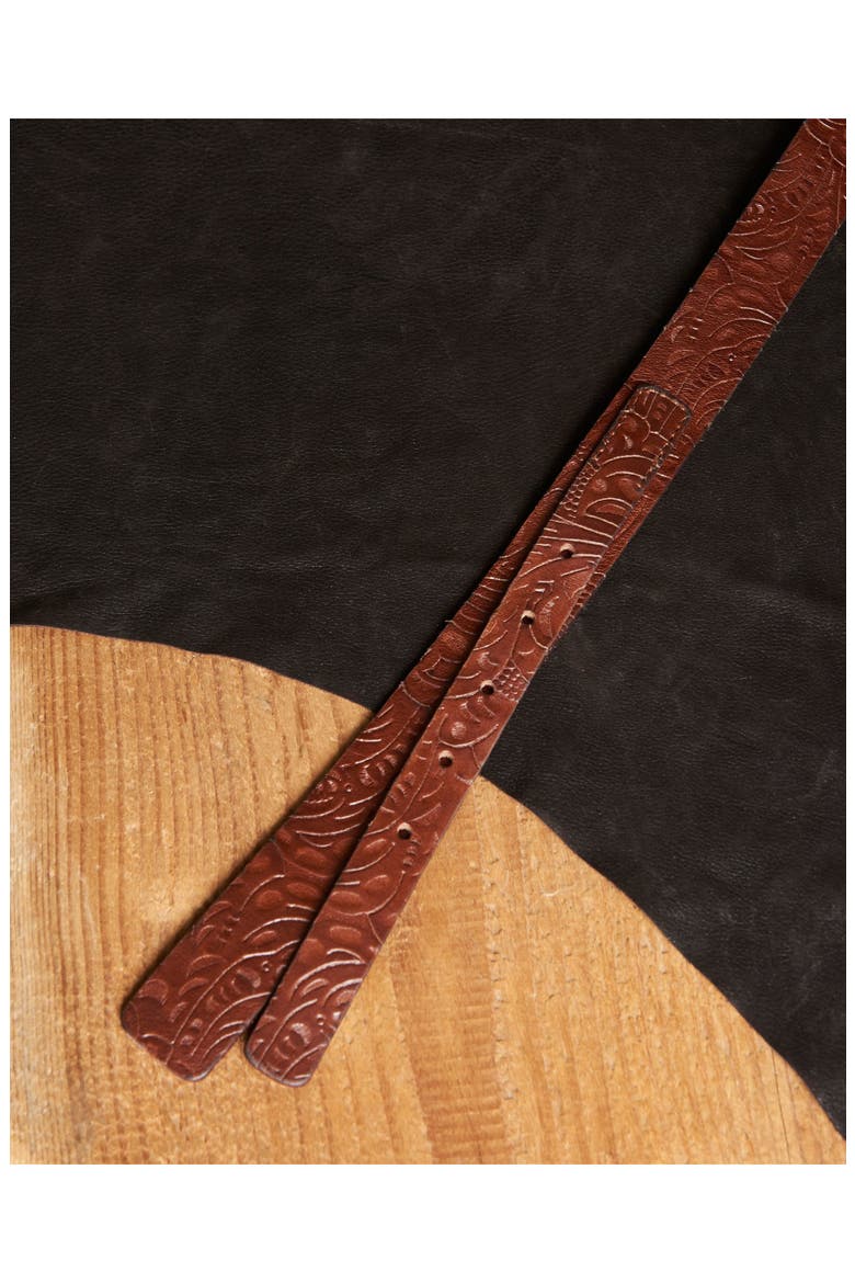 Tyra Printed Leather Belt, Alternate, color, CUOIO