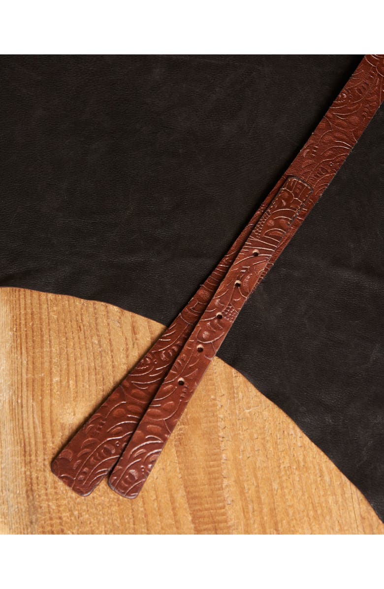 Fortela Tyra Printed Leather Belt, Alternate, color, Cuoio