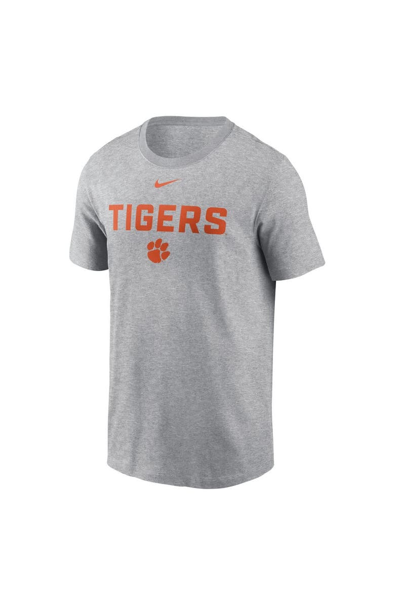 Nike Men's Nike Heather Gray Clemson Tigers Campus 2-Hit T-Shirt, Alternate, color, Heather Gray
