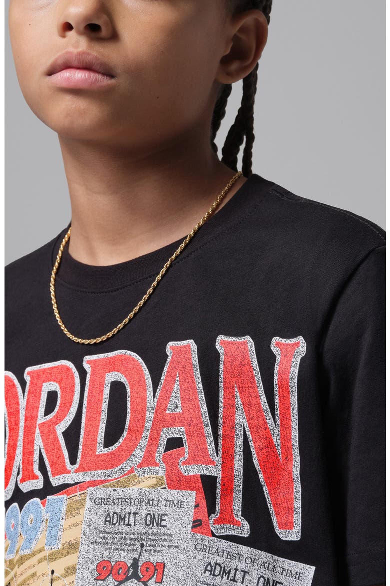 Kids' AJ6 91 Playoff Tix T-Shirt, Alternate, color, BLACK