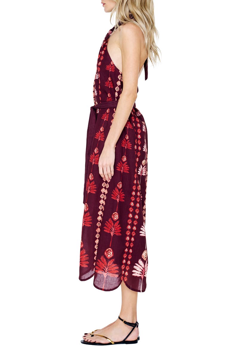 Eika Maxi Halter Dress, Alternate, color, PLUM MULTI
