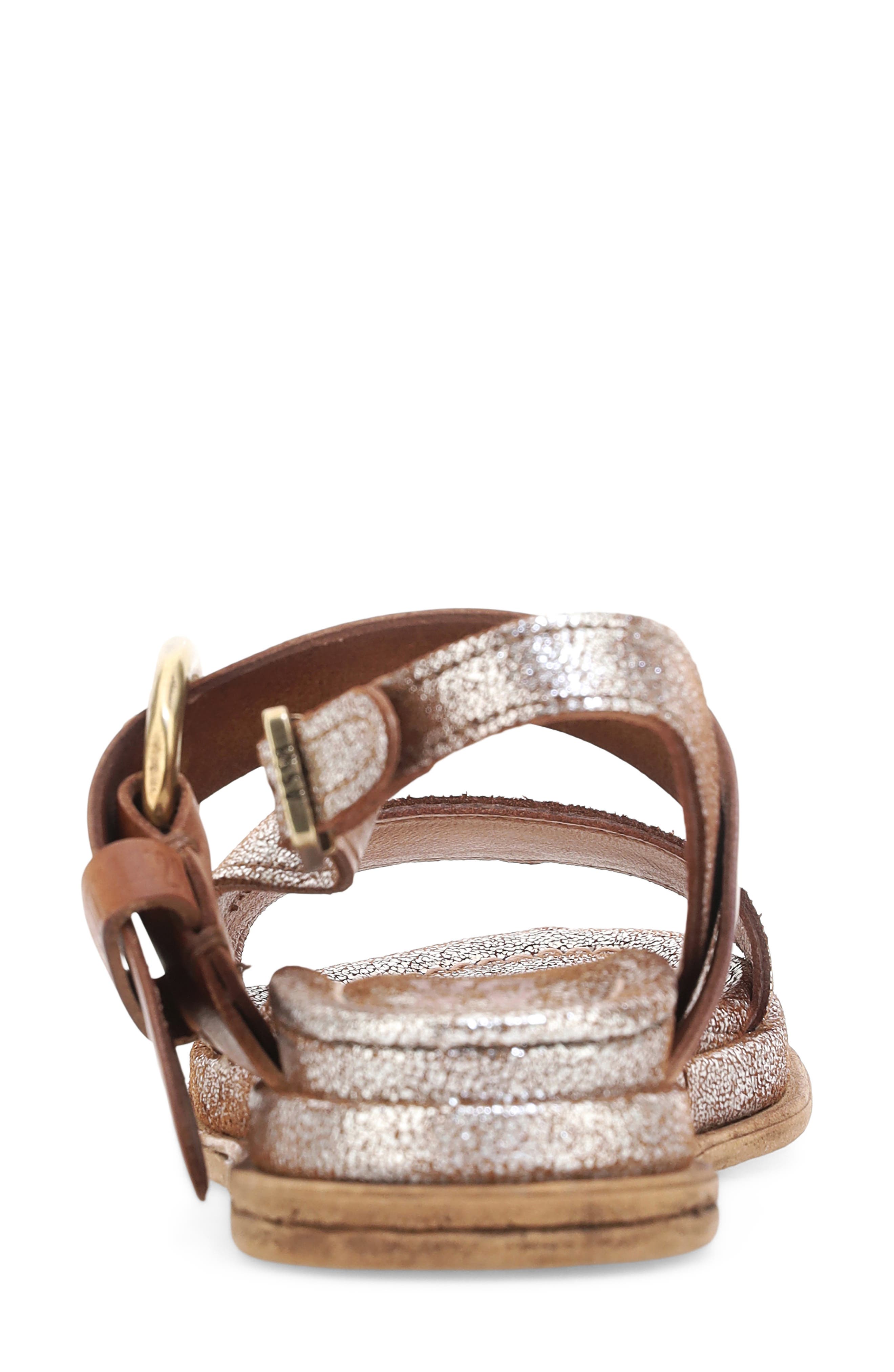 Seger Quarter Strap Sandal, Alternate, color, PLATINUM