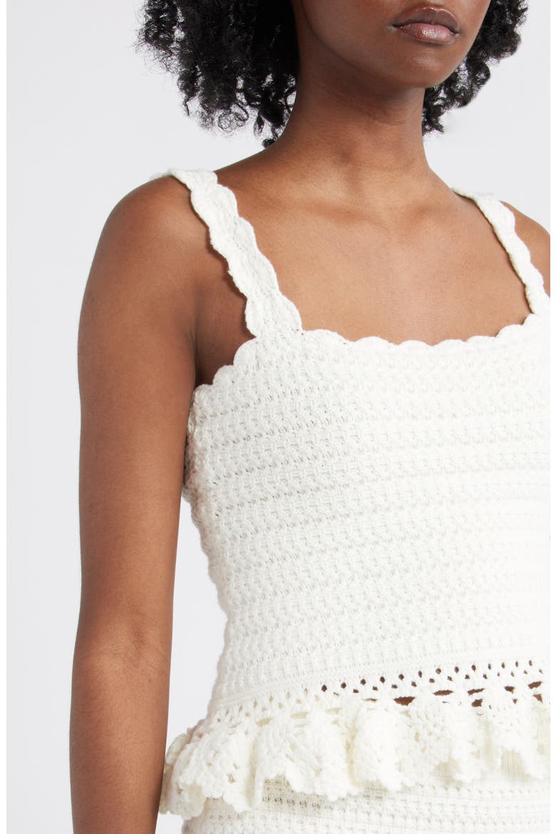 Estefania Cotton Blend Sweater Tank, Alternate, color, WHITE