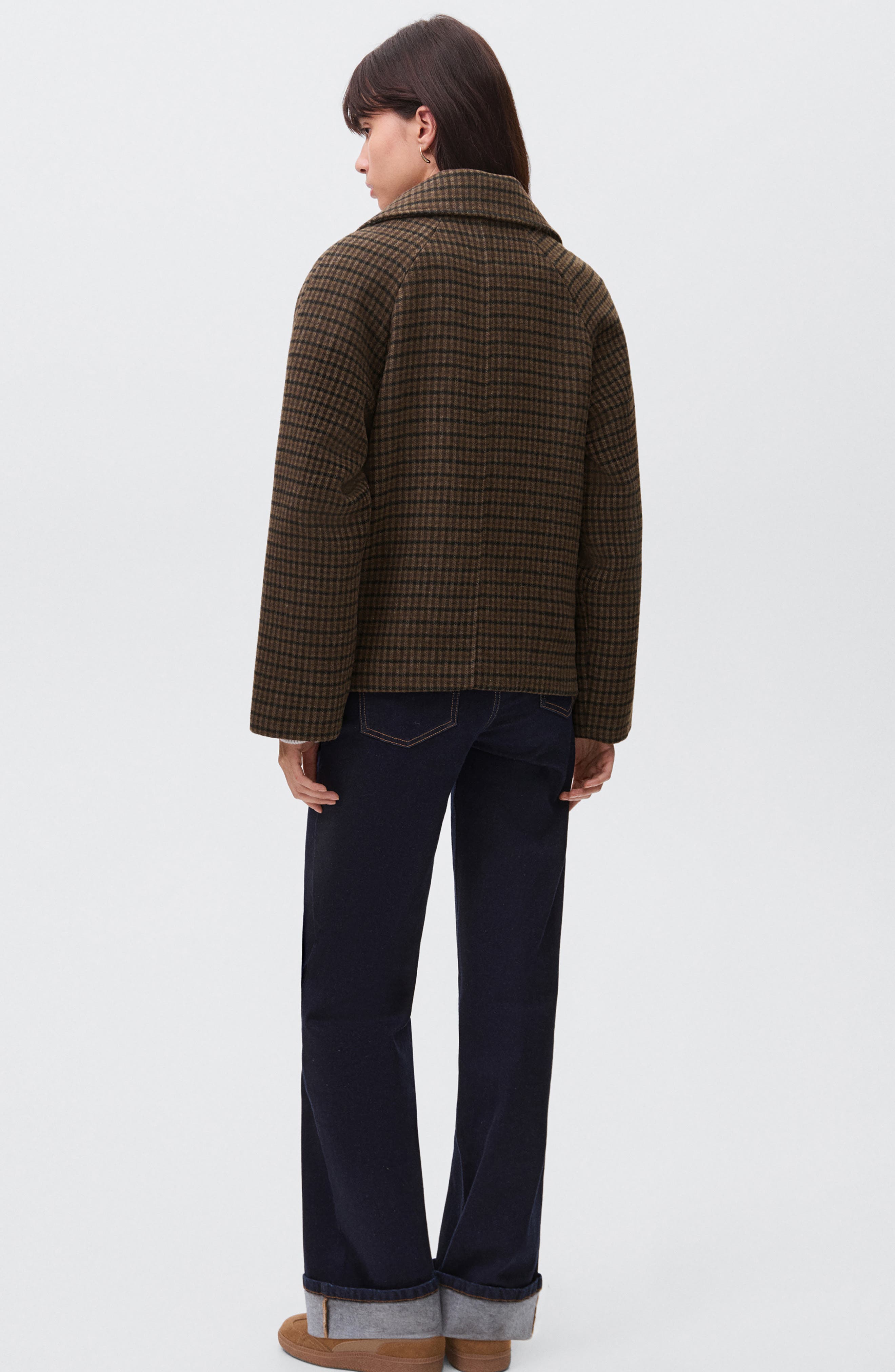 Plaid Raglan Sleeve Coat - image 2