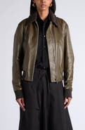 Bottega Veneta Intrecciato Collar Leather Jacket