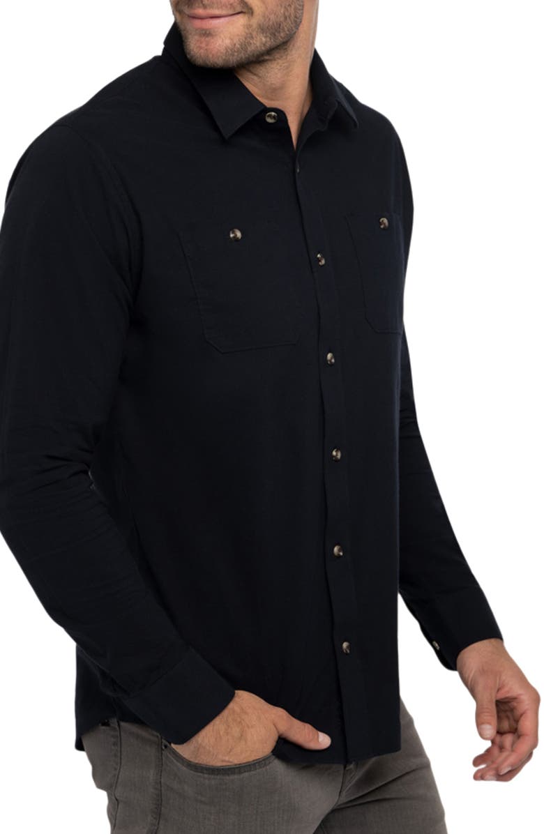 Cloud Flannel Button-Up Shirt