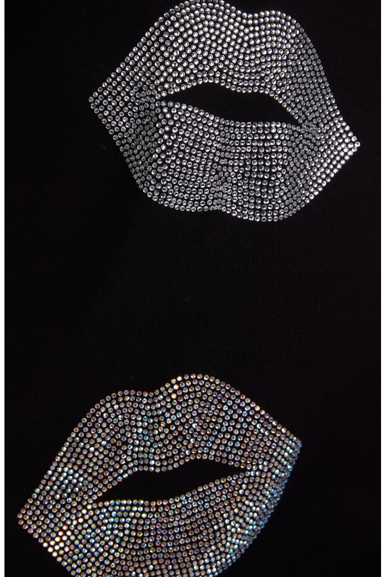 Croft Crystal Multi Lips Top, Alternate, color, Black