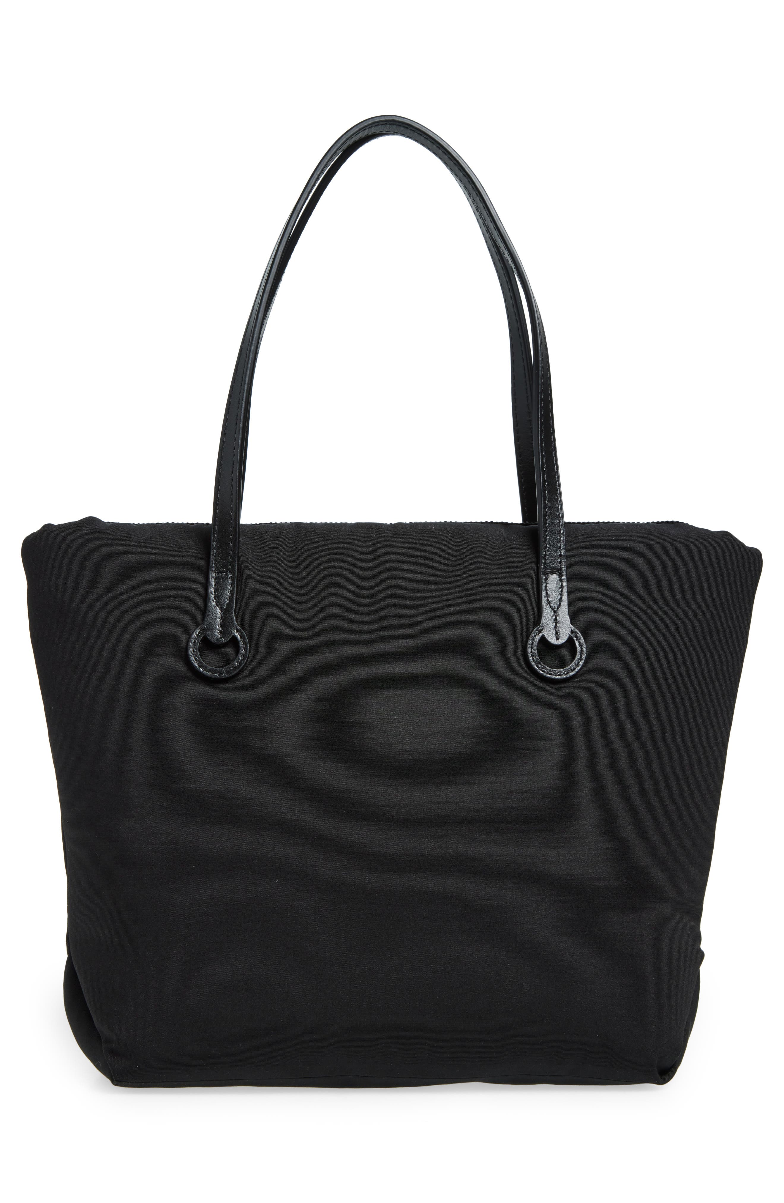 JW Anderson Small Anchor Puffy Canvas Tote, Alternate, color, Black