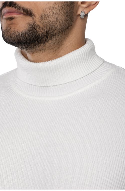 Shop Spring + Mercer Ribbed Turtleneck Sweater In Off White