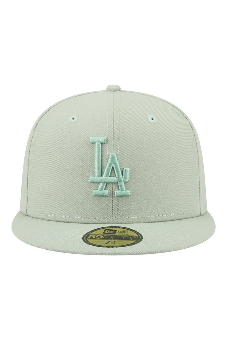 Men's New Era Green Los Angeles Dodgers Color Pack 59FIFTY Fitted Hat, Alternate, color, Green