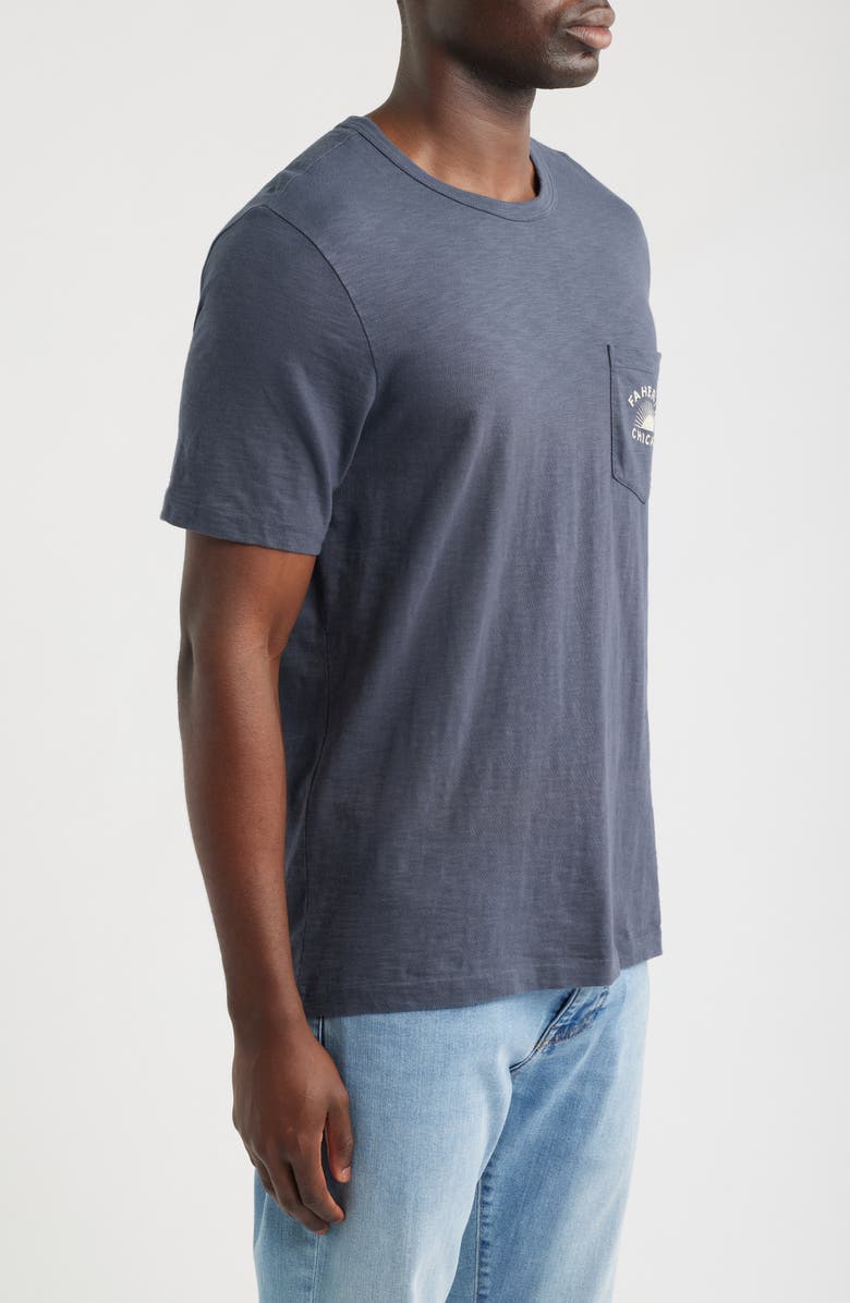 Faherty Sunwashed Chicago Graphic Pocket T-Shirt, Alternate, color, Dune Navy