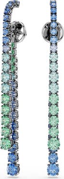 Swarovski Matrix Crystal Linear Drop Earrings