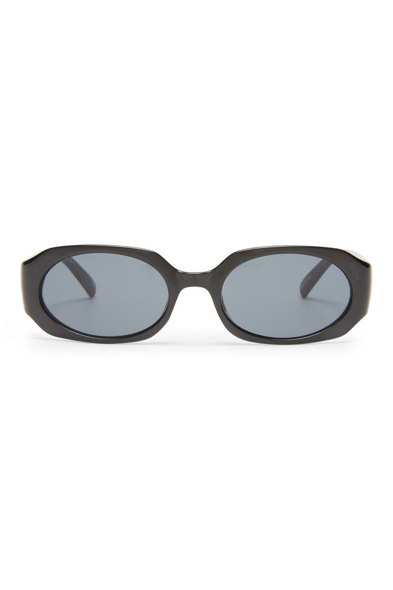 Shebang 52mm Rectangular Sunglasses, Main, color, BLACK