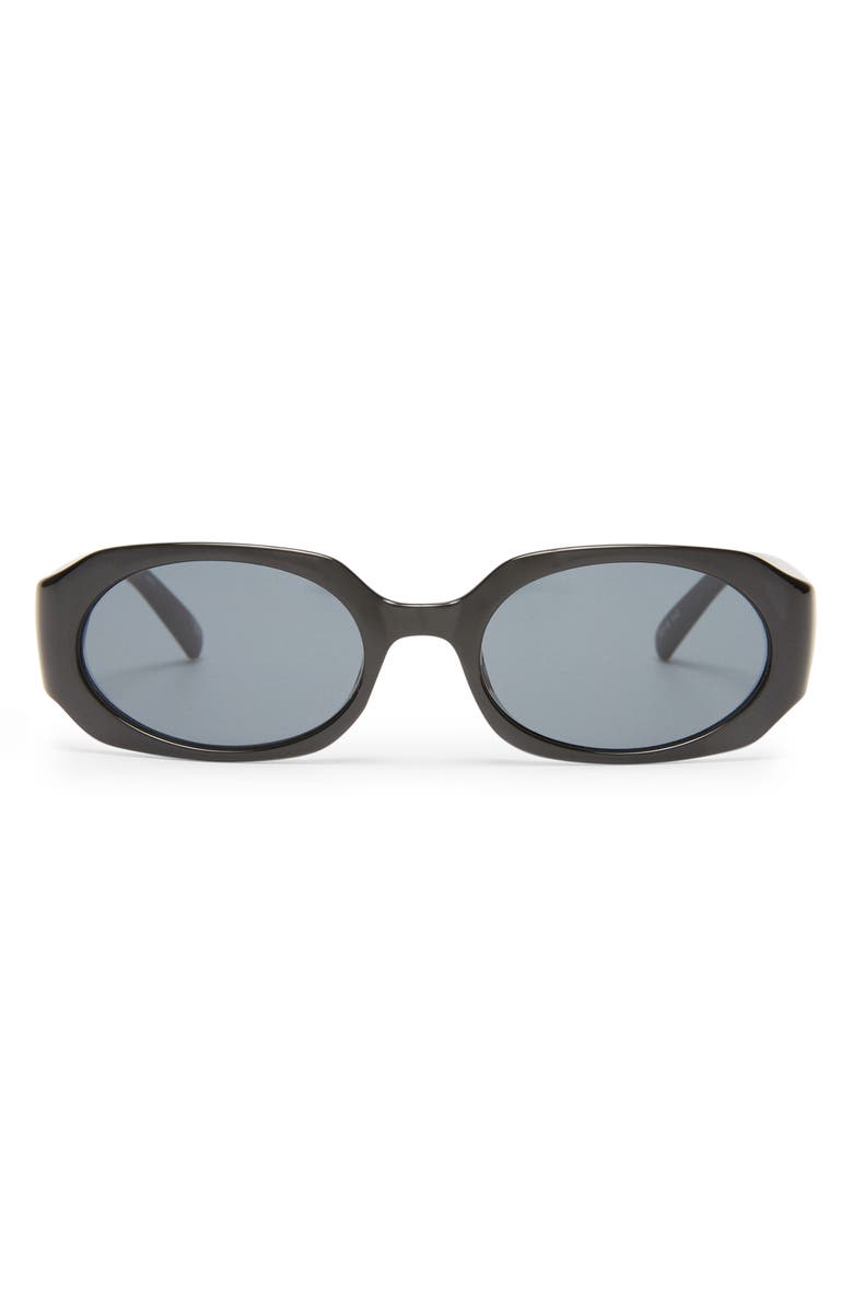 Le Specs Shebang Rectangular Sunglasses, Main, color, Black