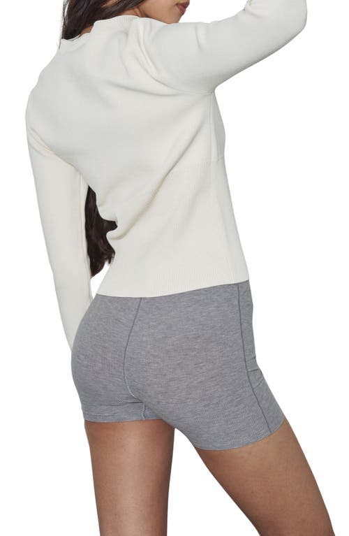 Find Me Now High Rib Waist Cardigan In White