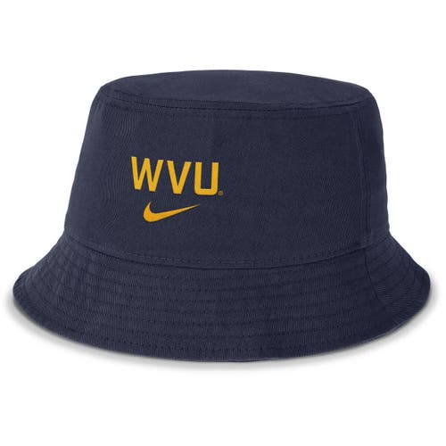 Nike Navy West Virginia Mountaineers Apex Primetime Bucket Hat In Blue