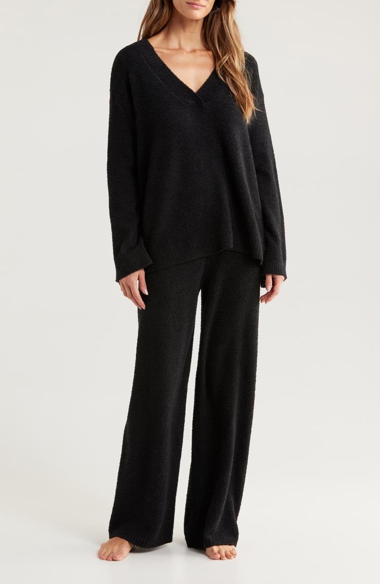 Nordstrom So Soft Sweater & Lounge Pants Set, Main, color, Black