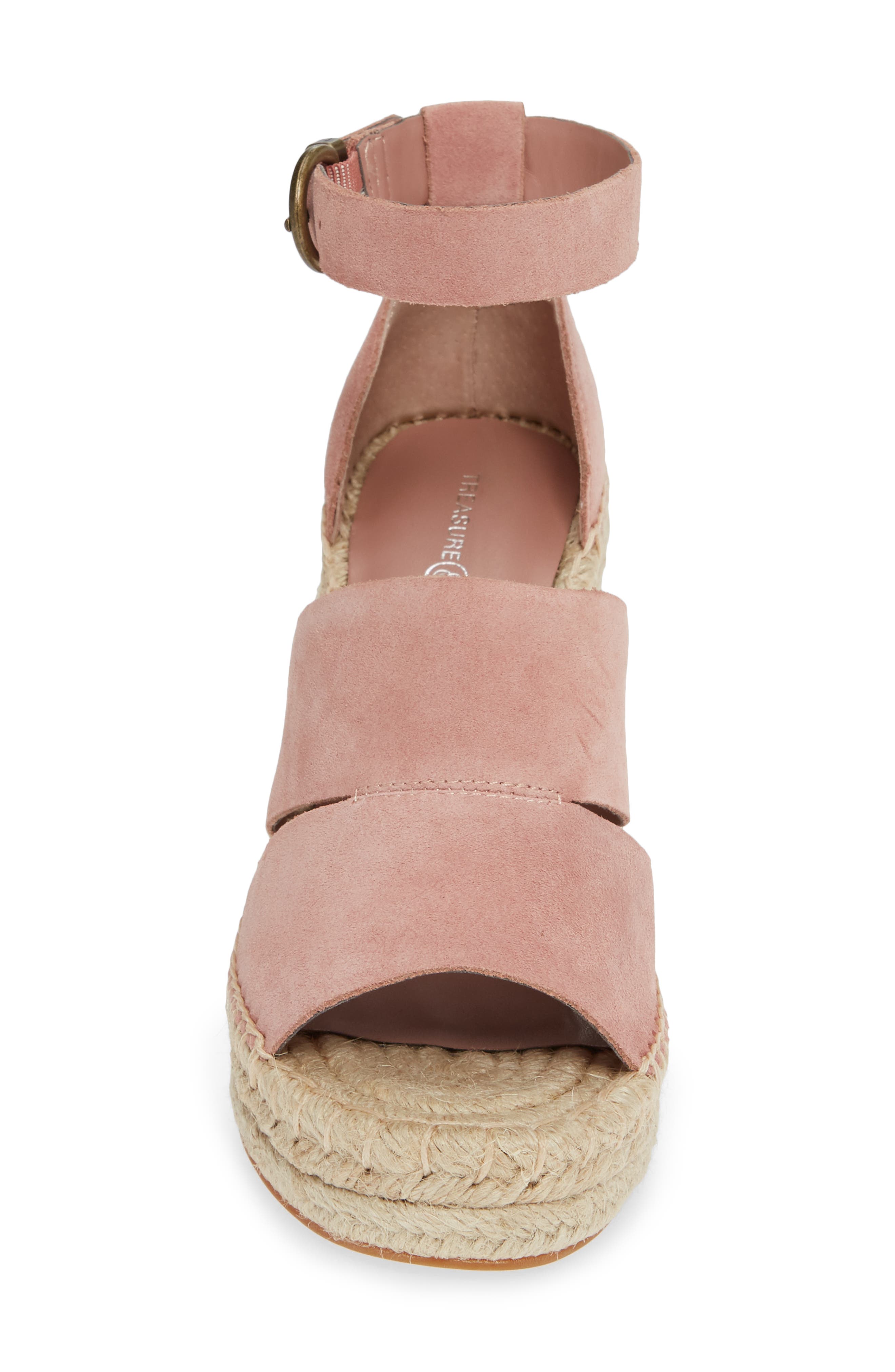 Sannibel Platform Wedge Sandal, Alternate, color, DUSTY PINK SUEDE