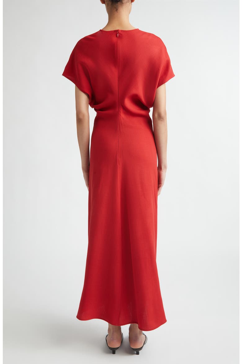 Slouch Waist Wool Dress, Alternate, color, POPPY
