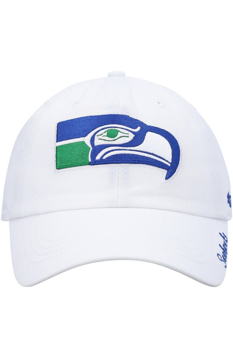 '47 Women's '47 White Seattle Seahawks Miata Clean Up Legacy Adjustable Hat, Alternate, color, White