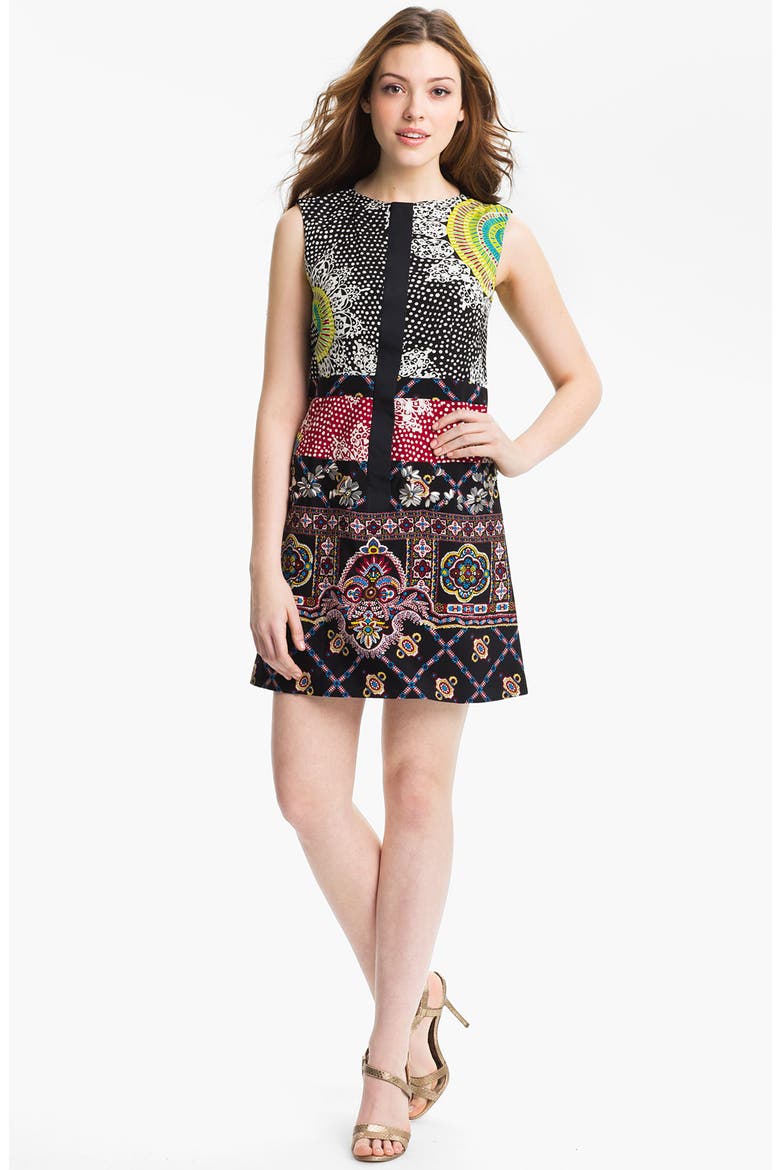 'Rodeo' Embellished Shift Dress, Main, color, BLACK MULTI
