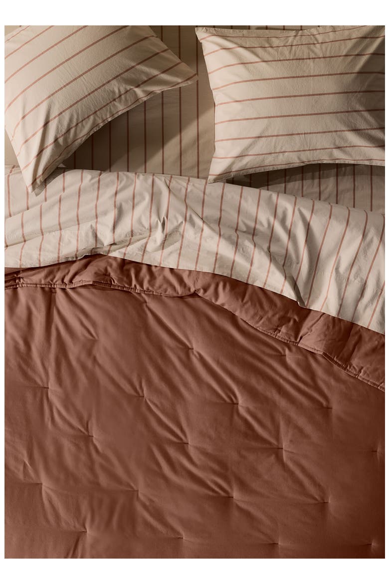 Organic Cotton Twill Quilt, Alternate, color, CINNAMON