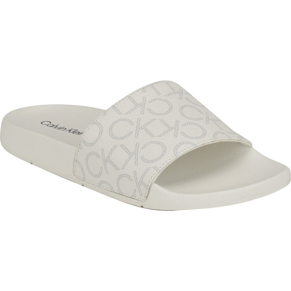 Calvin Klein Athens Slide Sandal In Animal Print