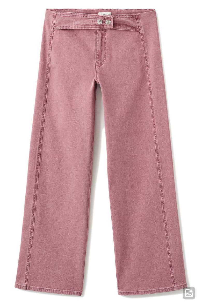 Belted Low Rise Straight Leg Jeans, Alternate, color, PINK