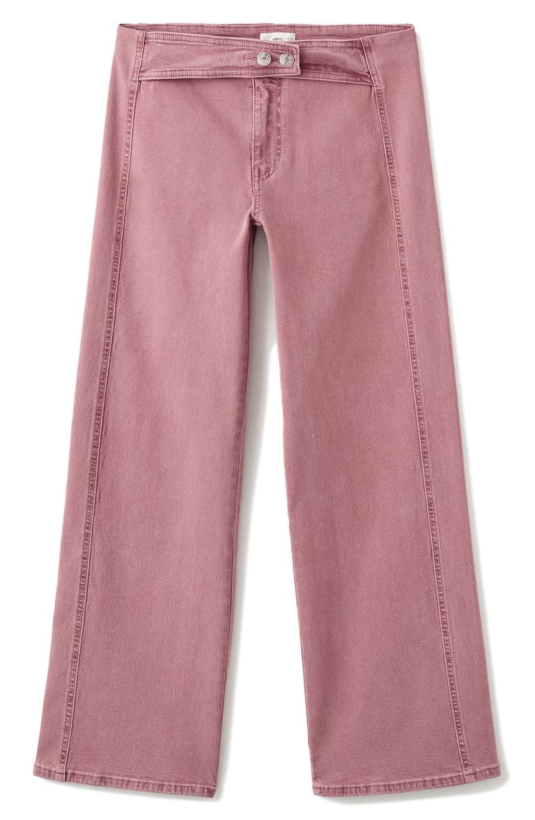 MANGO TEEN Belted Low Rise Straight Leg Jeans, Alternate, color, Pink
