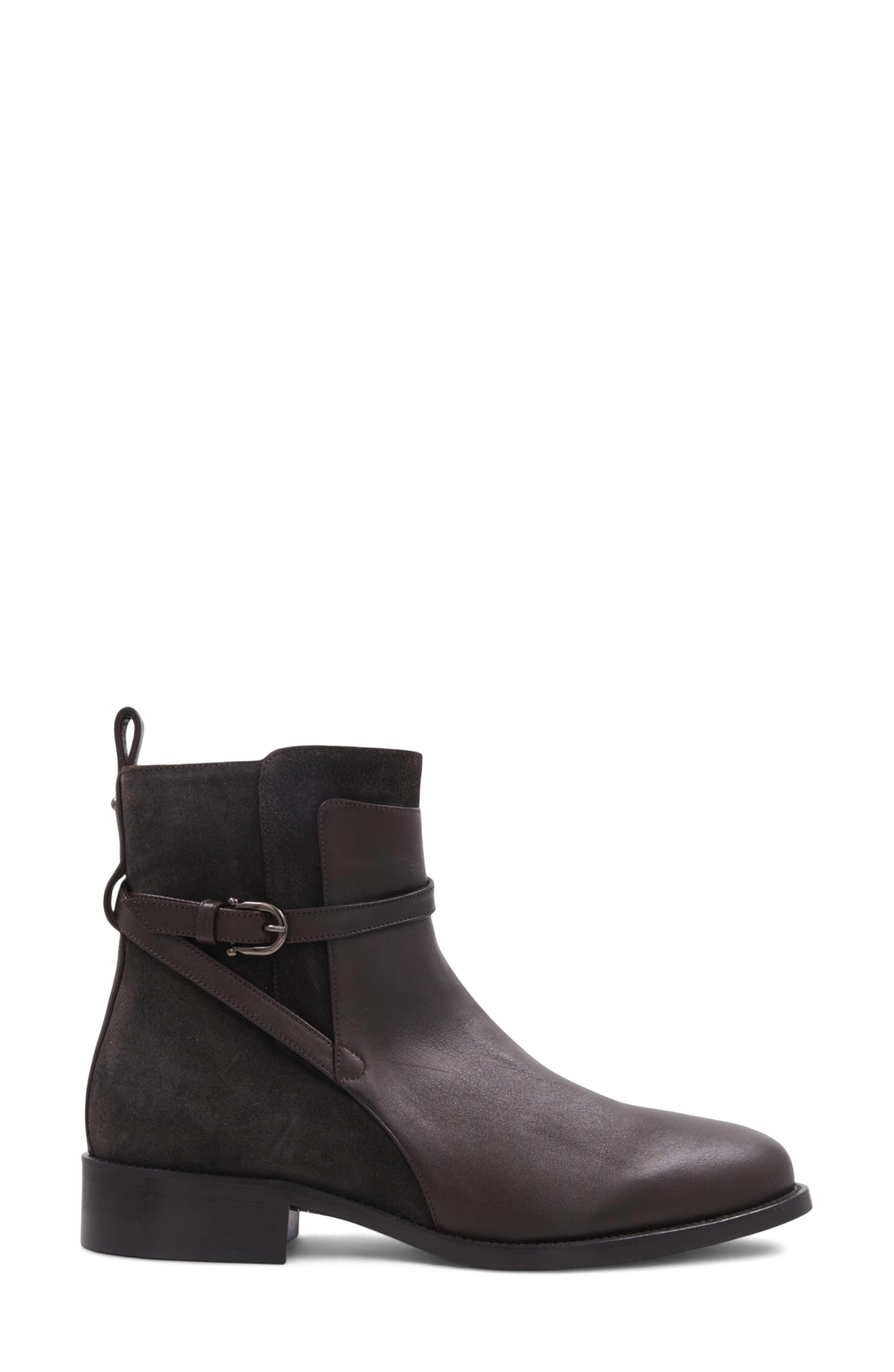 Aquatalia Nettie Weatherproof Bootie, Alternate, color, Espresso Leather/ Suede