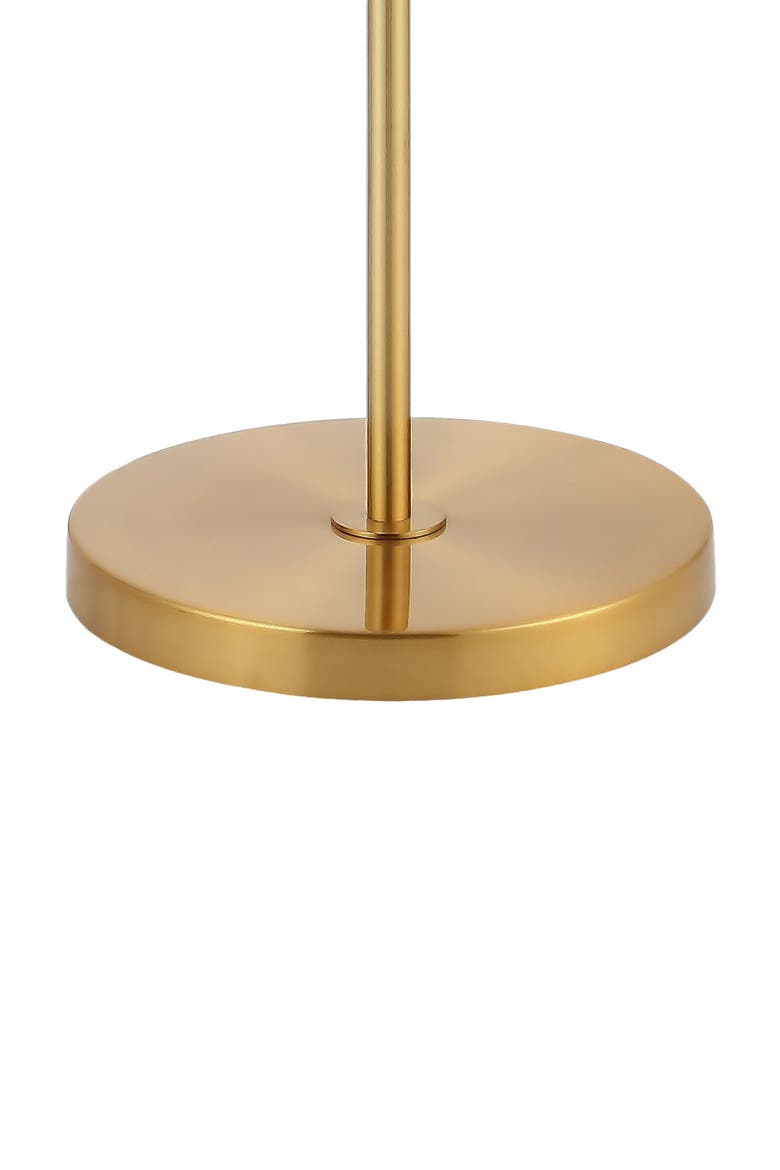 Kathryn Classic 60" Iron/Seeded Glass Adjustable Head Modern LED Floor Lamp, Brass Gold, Alternate, color, Brass Gold