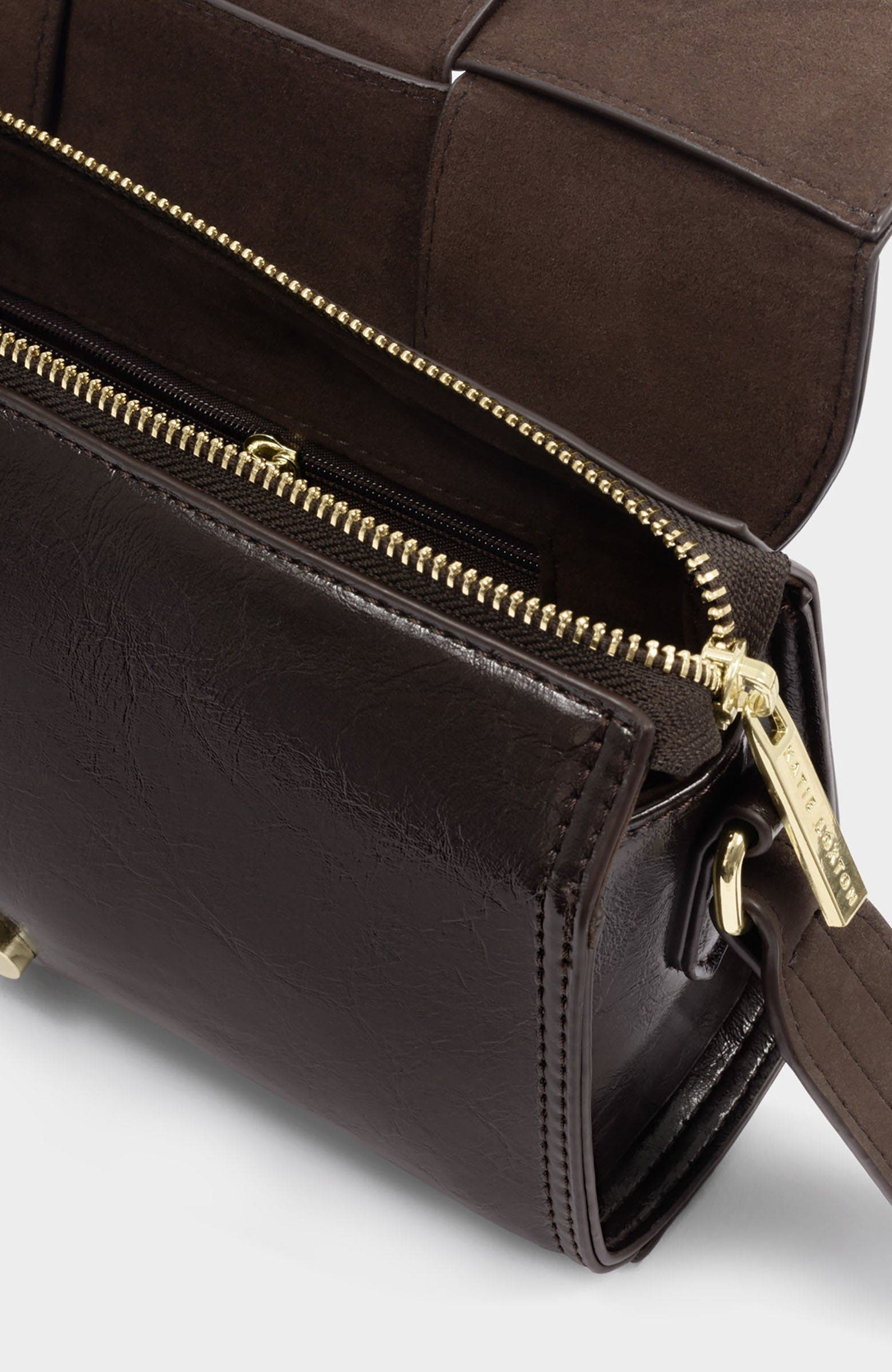 Taya Crossbody Bag, Alternate, color, Bitter Chocolate Suedette