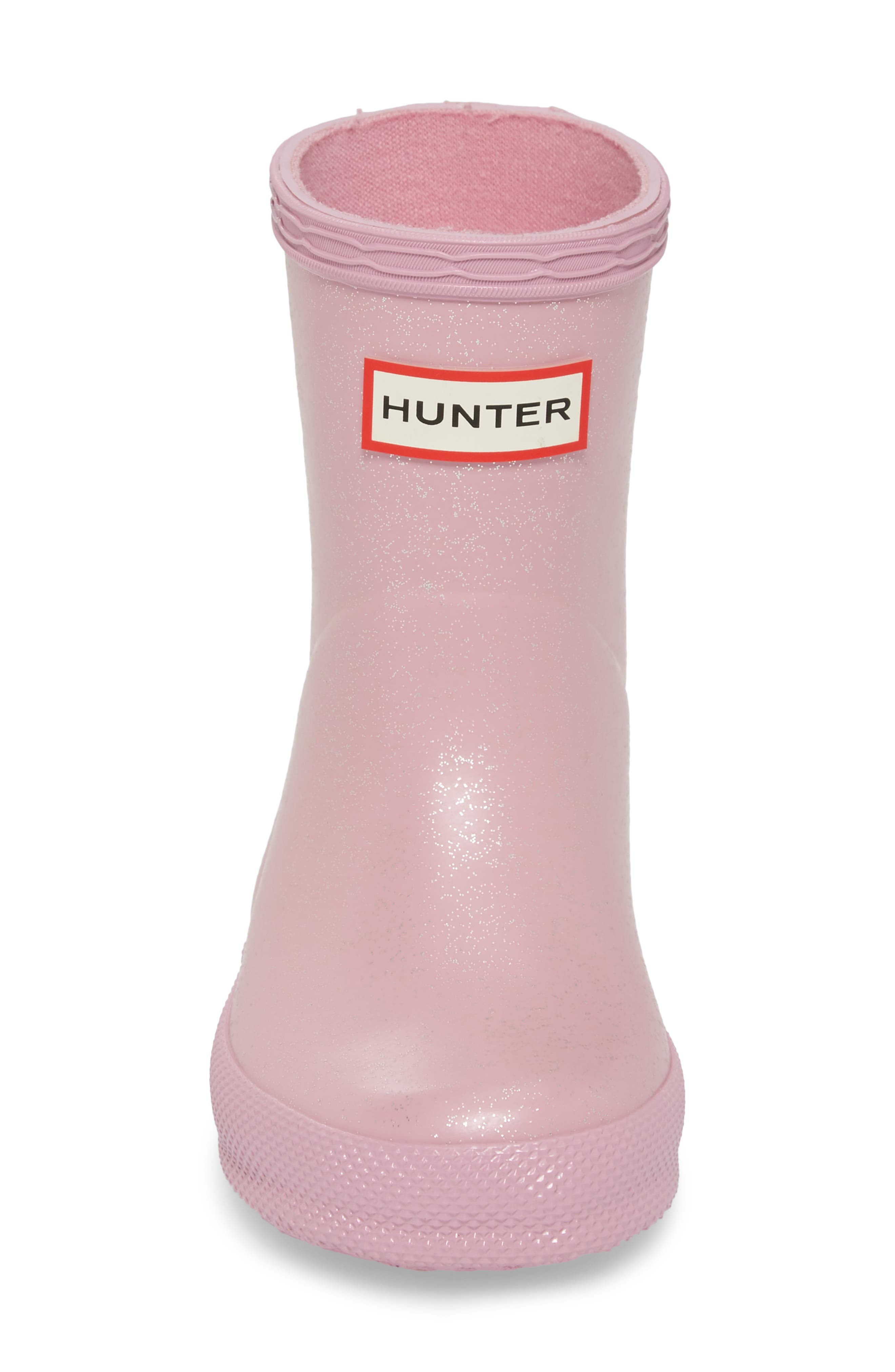 'First Classic' Glitter Rain Boot, Alternate, color, BLOSSOM
