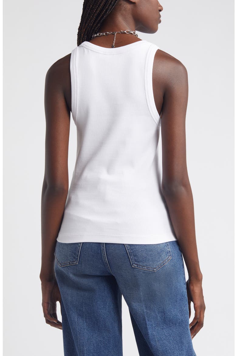Everyday Cotton Rib Tank, Alternate, color, WHITE