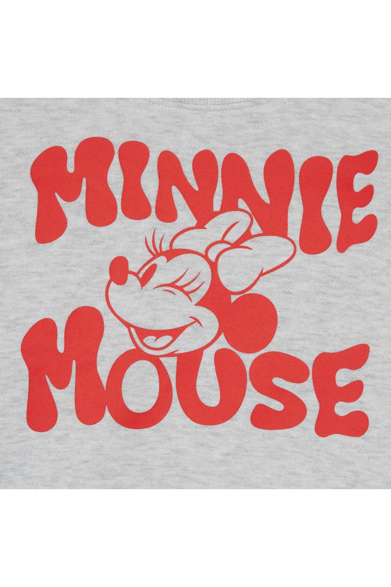 Minnie Mouse Girls' Fleece Sweatshirt (toddler, Little Kid & Big Kid), Alternate, color, Minnie Silver Grey