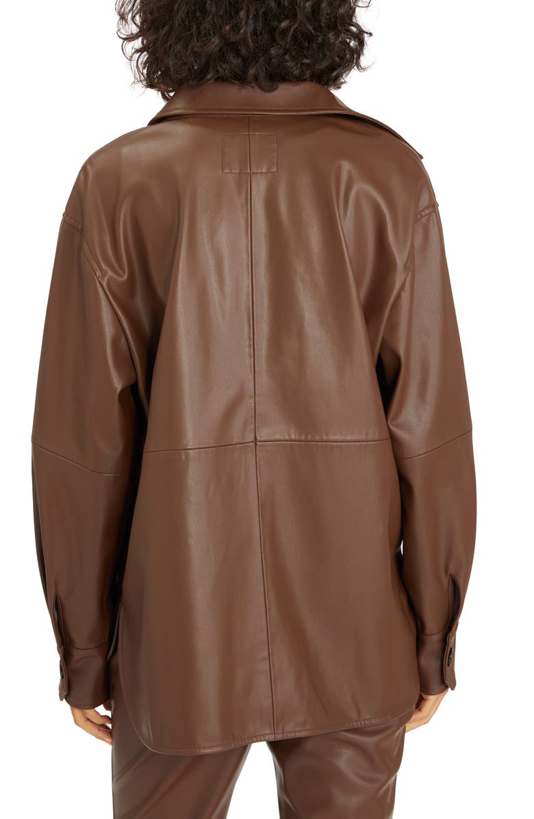 Sanctuary Sancturary Faux Leather Shacket, Alternate, color, 