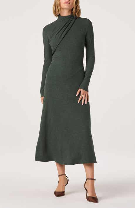 ASTR the Label Long Sleeve Mock Neck Dress