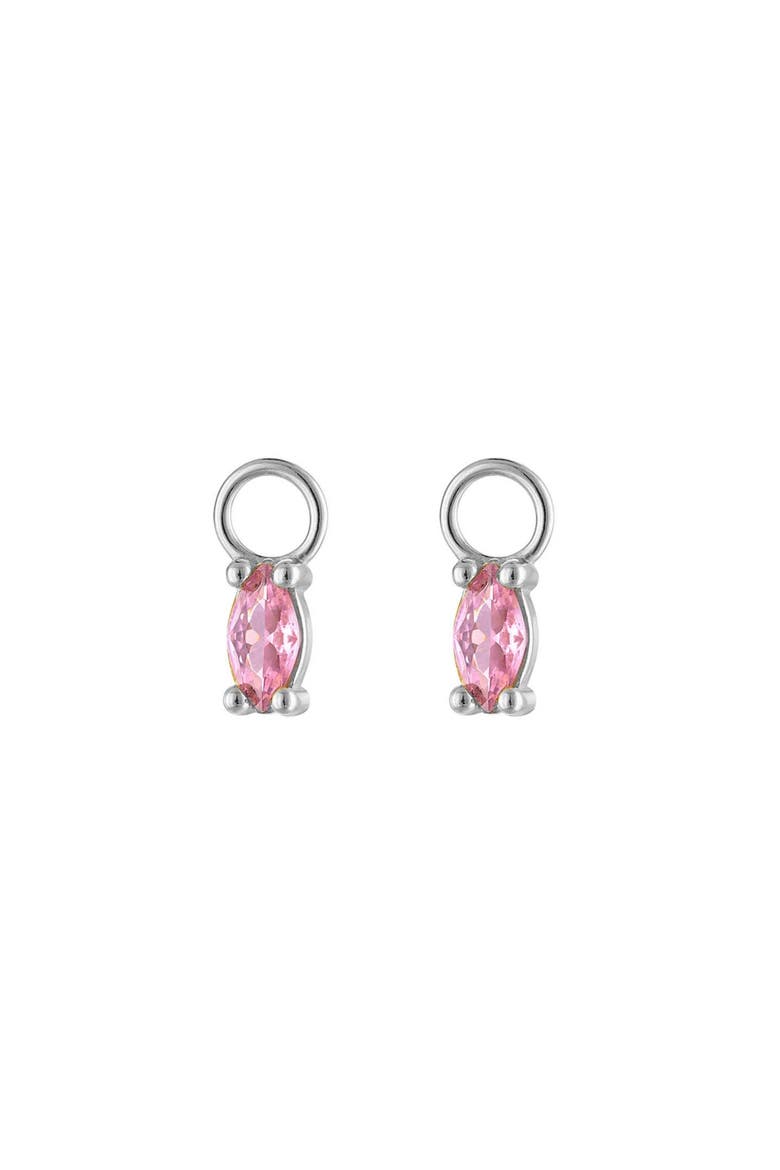 Pavé Silver Earring Charm, Main, color, Pink