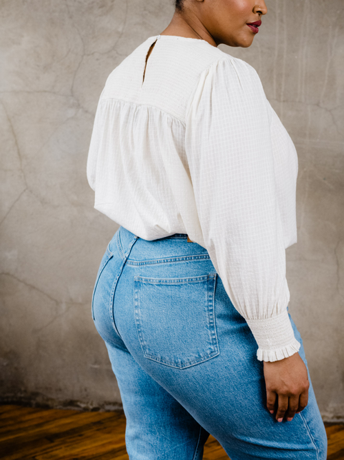 Able Becky Straight Leg Jean In Mid Blue Wash