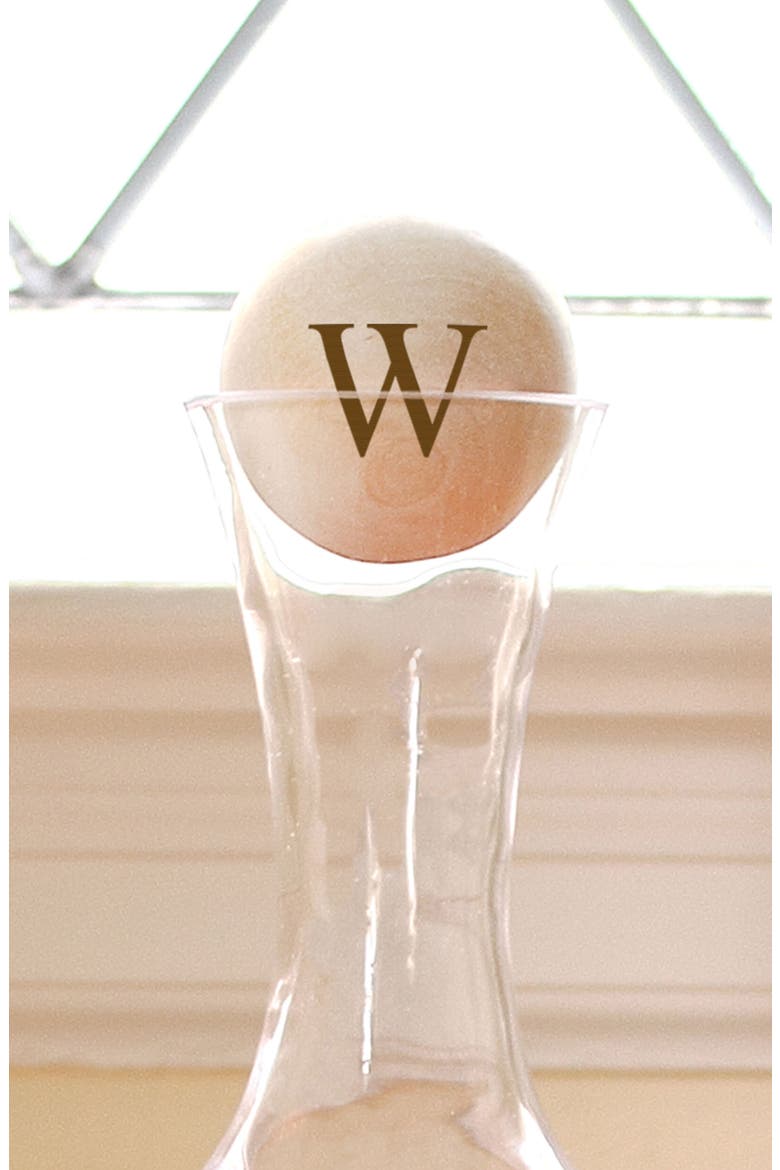 'Tipsy' Monogram Wine Decanter & Stemless Glasses, Alternate, color, BLANK
