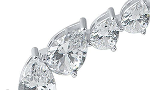 Cz By Kenneth Jay Lane Graduated Pear Cut Cubic Zirconia Statement Necklace In Metallic