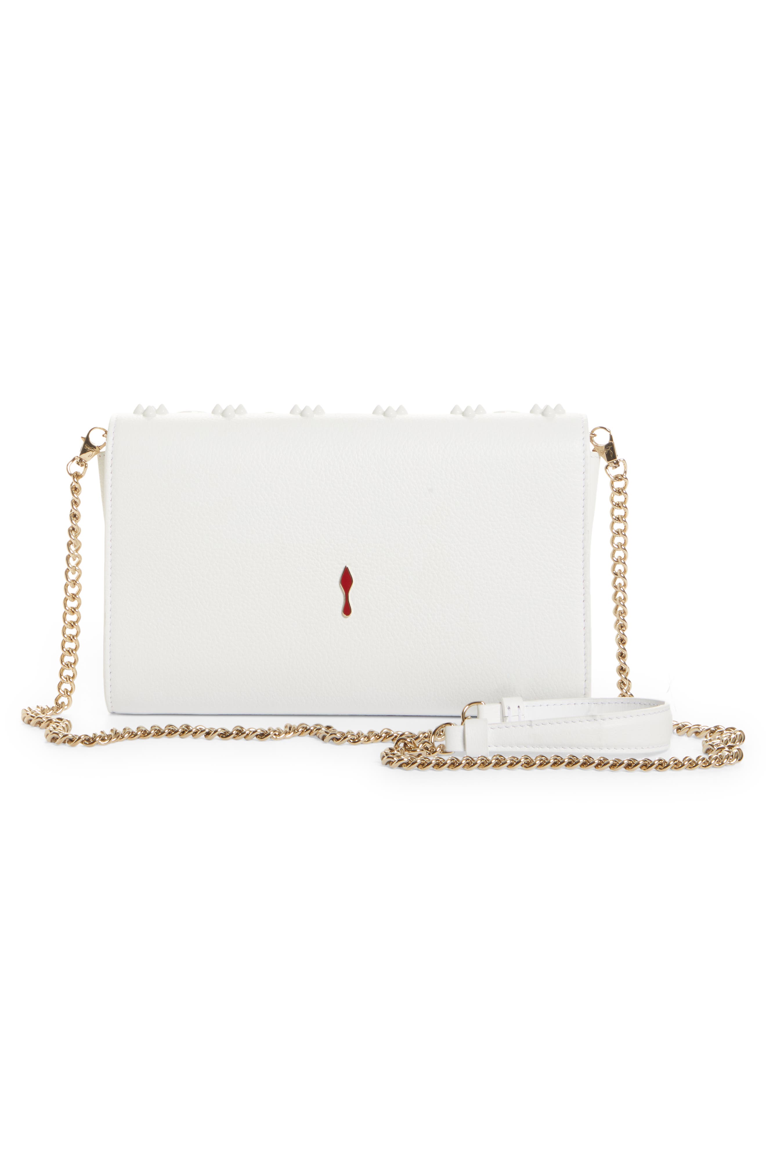 Paloma Empire Calfskin Clutch, Alternate, color, BIANCO/ BIANCO
